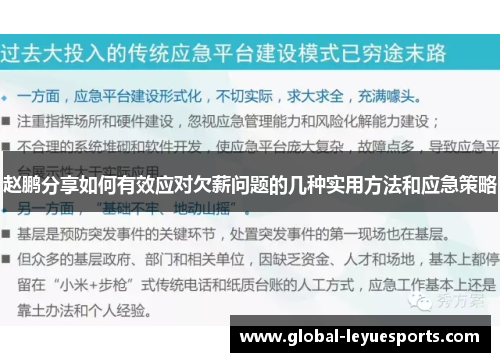 赵鹏分享如何有效应对欠薪问题的几种实用方法和应急策略